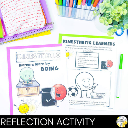 Learning Styles SEL School Counseling Lesson: Learning Style Survey & Activities