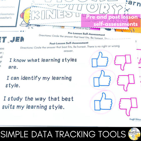 Learning Styles SEL School Counseling Lesson: Learning Style Survey & Activities