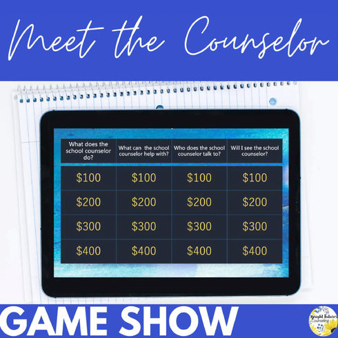 Meet the School Counselor Game Show - Meet the Counselor Template Editable Intro