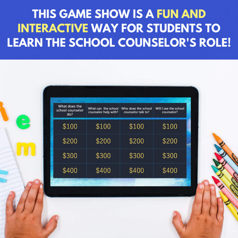 Meet the School Counselor Game Show - Meet the Counselor Template Editable Intro