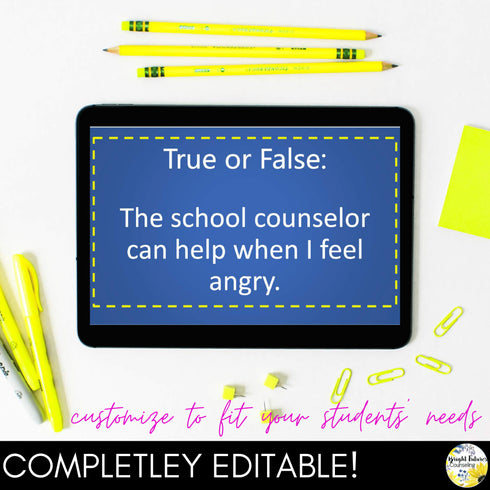 Meet the School Counselor Game Show - Meet the Counselor Template Editable Intro