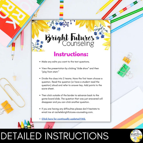 Meet the School Counselor Game Show - Meet the Counselor Template Editable Intro