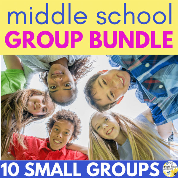 Middle School Small Group BUNDLE 6th - 8th Grade ASCA & CASEL Aligned Counseling
