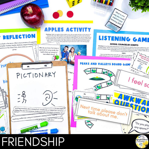 Middle School Small Group BUNDLE 6th - 8th Grade ASCA & CASEL Aligned Counseling