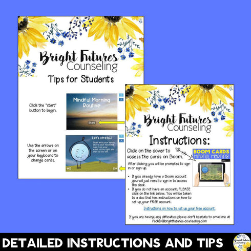 Mindfulness Morning Routine BOOM CARDS Digital Activity