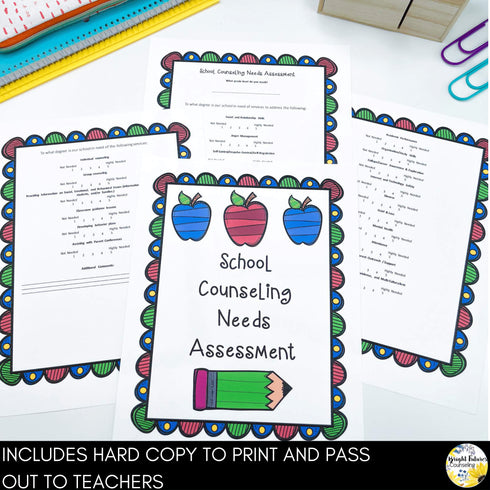 Needs Assessment for School Counseling + Digital Version