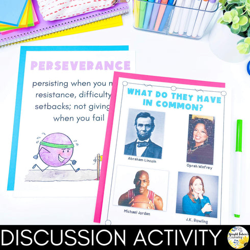 Perseverance and Determination Elementary Counseling SEL Lesson & Activities
