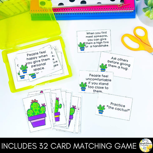 Personal Space, Boundaries Game, & Appropriate Behavior - School Counseling Game