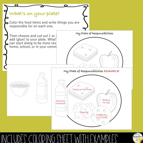 RESPONSIBILITY Classroom Guidance Lesson with Editable Digital Version
