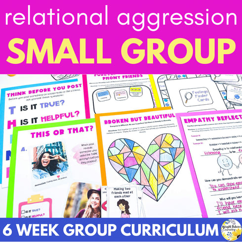 Relational Aggression School Counseling Small Group - ASCA & CASEL Aligned