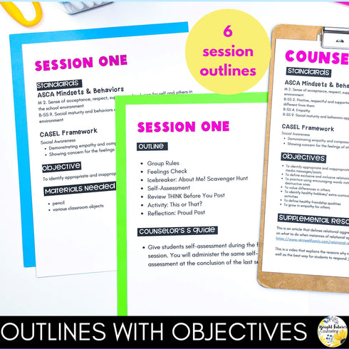 Relational Aggression School Counseling Small Group - ASCA & CASEL Aligned