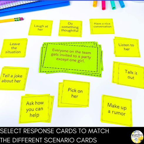 Relational Aggression Social Skills Card Game Counseling Game