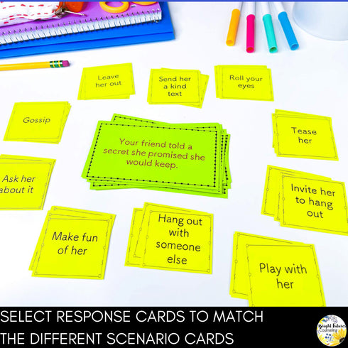 Relational Aggression Social Skills Card Game Counseling Game