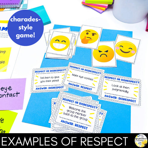 Respect Lesson and Activities - Group Counseling Lesson Plans for Middle School