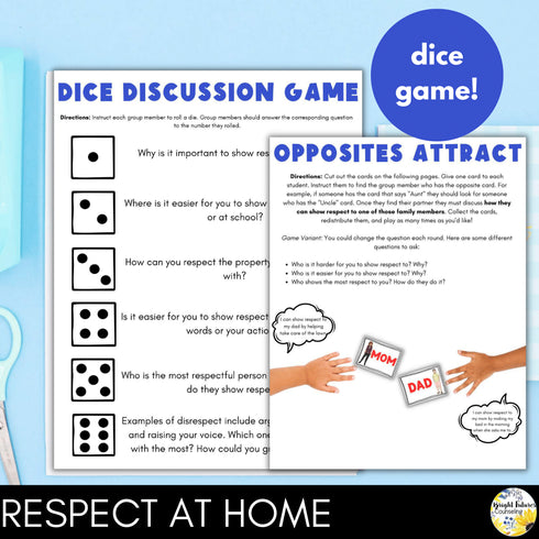 Respect Lesson and Activities - Group Counseling Lesson Plans for Middle School