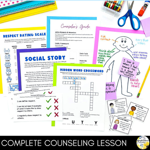Respect Lesson for Middle School Social Emotional Learning and School Counseling