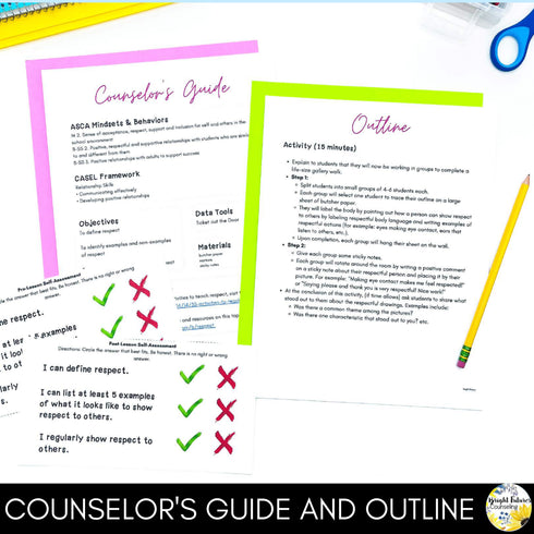 Respect Lesson for Middle School Social Emotional Learning and School Counseling