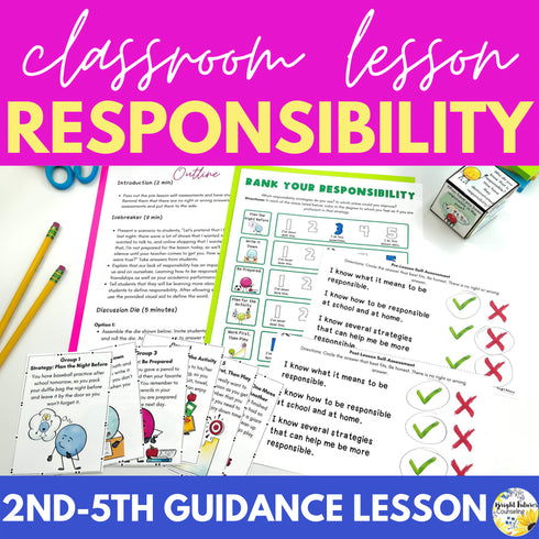 Responsibility Lesson for Social Emotional Learning and School Counseling