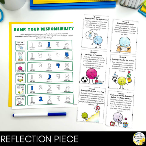 Responsibility Lesson for Social Emotional Learning and School Counseling