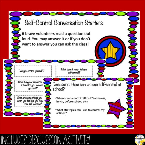 SELF-CONTROL Guidance Lesson + Editable Google Slides Version