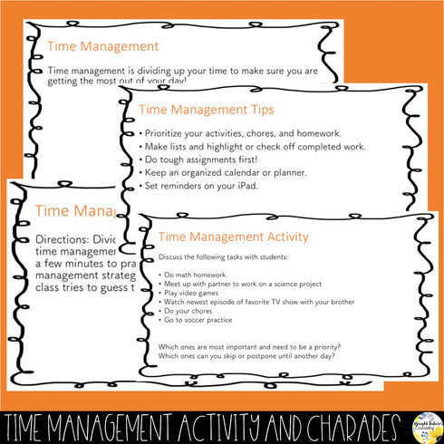 STUDY SKILLS Classroom Guidance Lesson, Activity, and Game with Digital Version