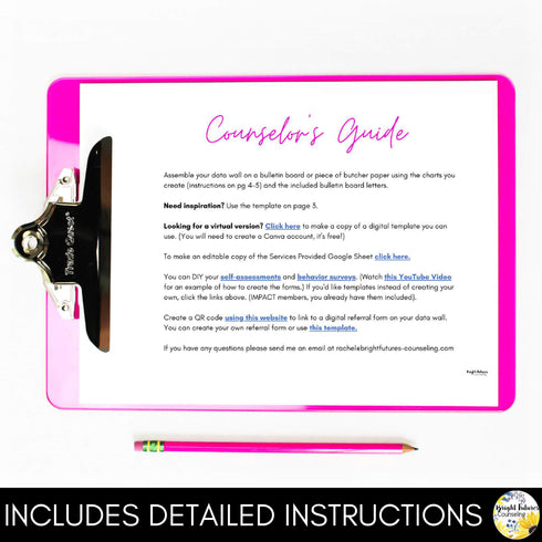 School Counseling Data Wall - Counseling Bulletin Board