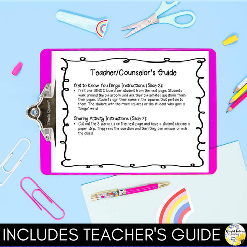 School Counseling Guidance Lesson BUNDLE - EDITABLE Classroom Guidance Lessons