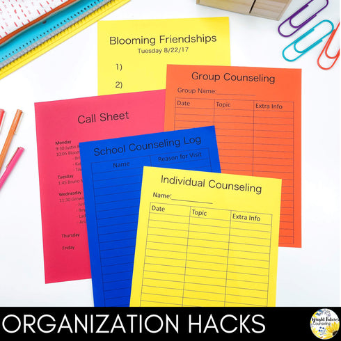 School Counseling Office Bundle and Counseling Forms with Digital Version