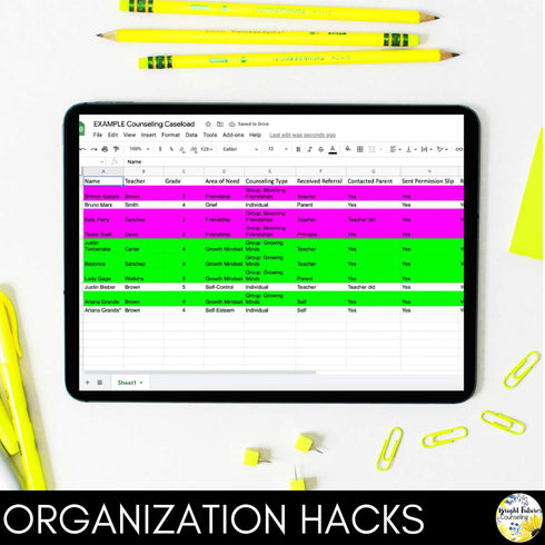 School Counseling Office Bundle and Counseling Forms with Digital Version
