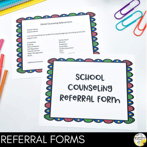 School Counseling Office Bundle and Counseling Forms with Digital Version