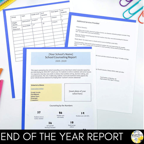 School Counseling Office Bundle and Counseling Forms with Digital Version