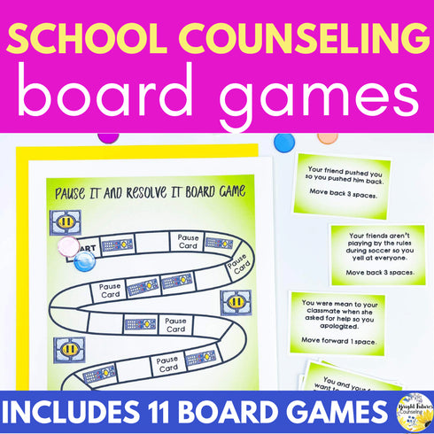 School Counseling SEL Board Game Bundle - Character Education Games