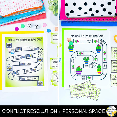 School Counseling SEL Board Game Bundle - Character Education Games