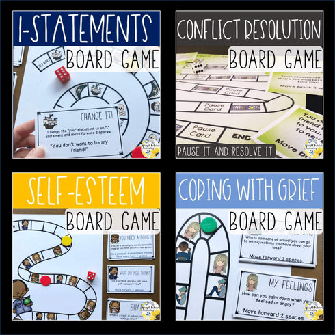 School Counseling SEL Board Game Bundle - Character Education Games