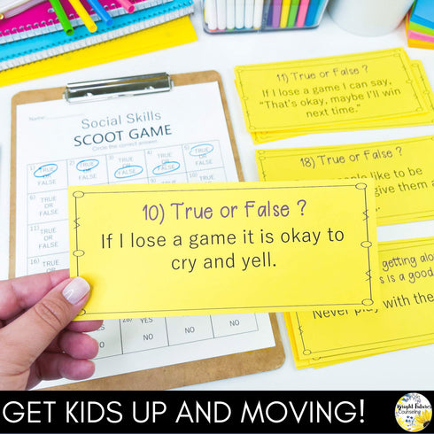 SEL Scoot BUNDLE - School Counseling Games for Growth Mindset, Empathy, & more!
