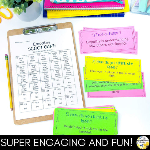 SEL Scoot BUNDLE - School Counseling Games for Growth Mindset, Empathy, & more!