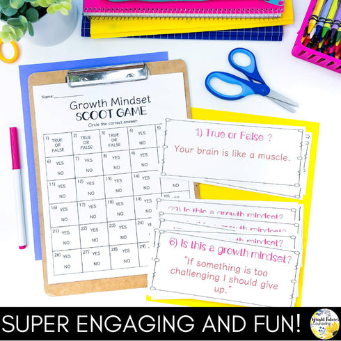 SEL Scoot BUNDLE - School Counseling Games for Growth Mindset, Empathy, & more!