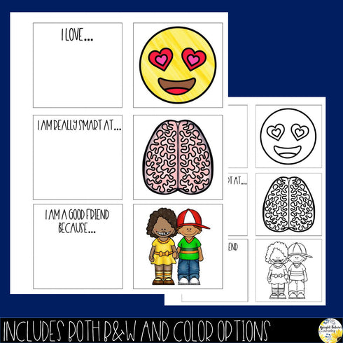 Self-Concept and Self-Esteem Scrapbook All About Me Interactive Craft