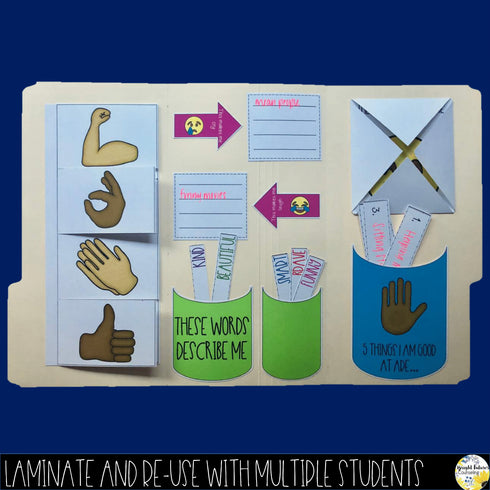 Self-Concept and Self-Esteem Scrapbook All About Me Interactive Craft