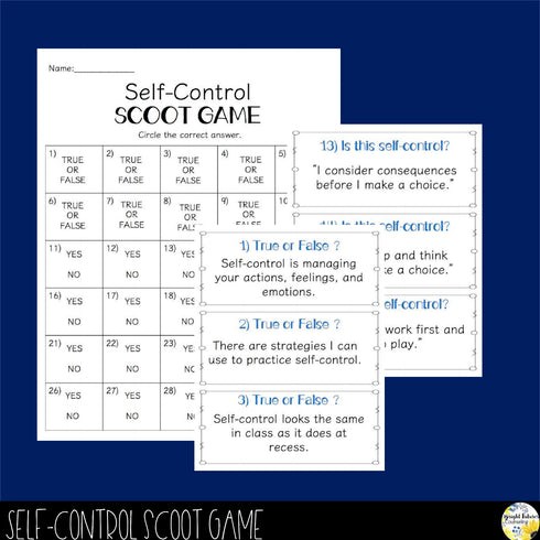 Self-Control Mega Bundle - Small Groups, Class Lessons, Assessments, and Games