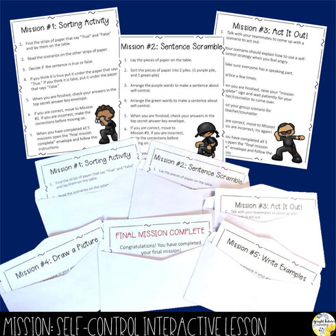 Self-Control Mega Bundle - Small Groups, Class Lessons, Assessments, and Games