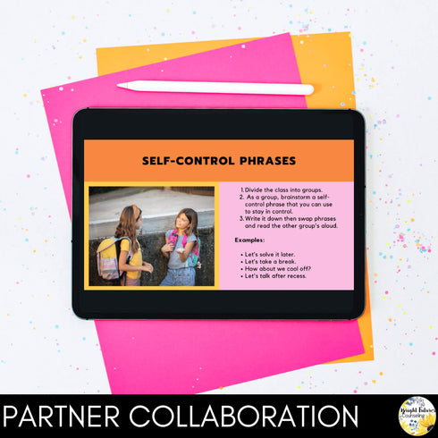 Self-Control SEL Class Lesson - Editable Character Education Counseling Lesson