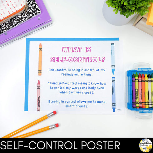 Self-Control School Counseling Guidance Lesson for Primary Students