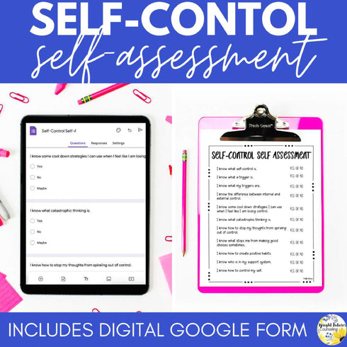 Self-Control School Counseling Self-Assessment