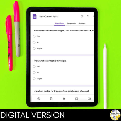 Self-Control School Counseling Self-Assessment