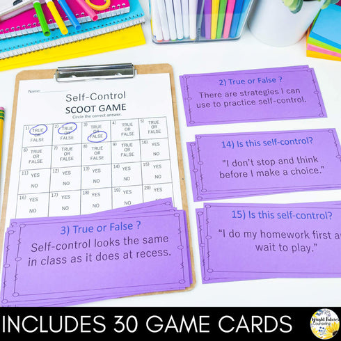Self-Control Scoot Game Counseling Game