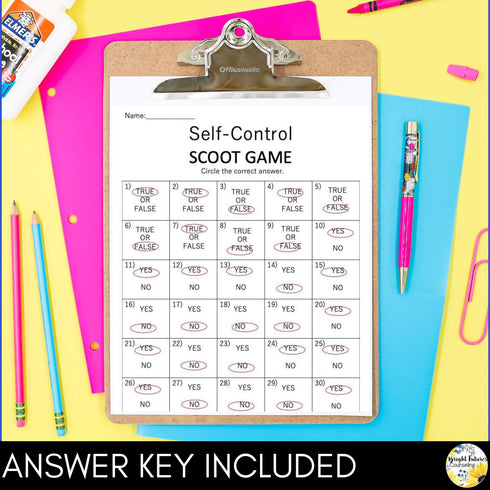 Self-Control Scoot Game Counseling Game