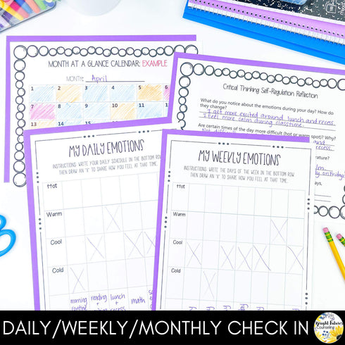 Self-Monitoring and Self-Regulation Activity Packet