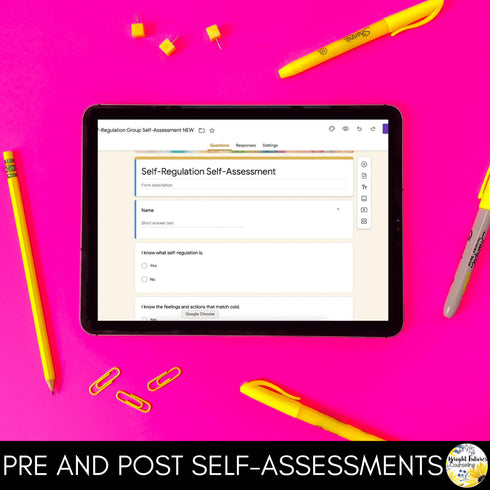 Self-Regulation School Counseling Group - Emotional Regulation & Coping Skills