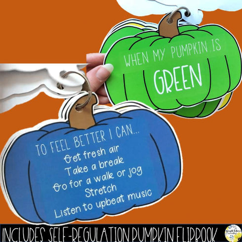 Self-Regulation Fall Bundle - What Color is Your Pumpkin ? Digital Fall SEL Game